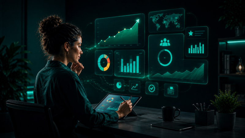 persona analizando impacto de los datos